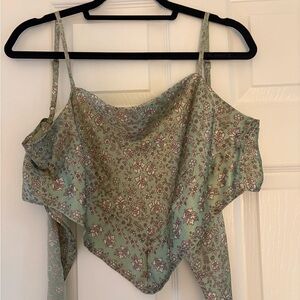 Floral Green Women's Top